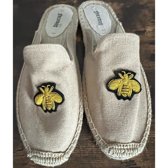 Soludos Bumble Bee Beaded Mules Shoes Sz 9.5 - Picture 1 of 12